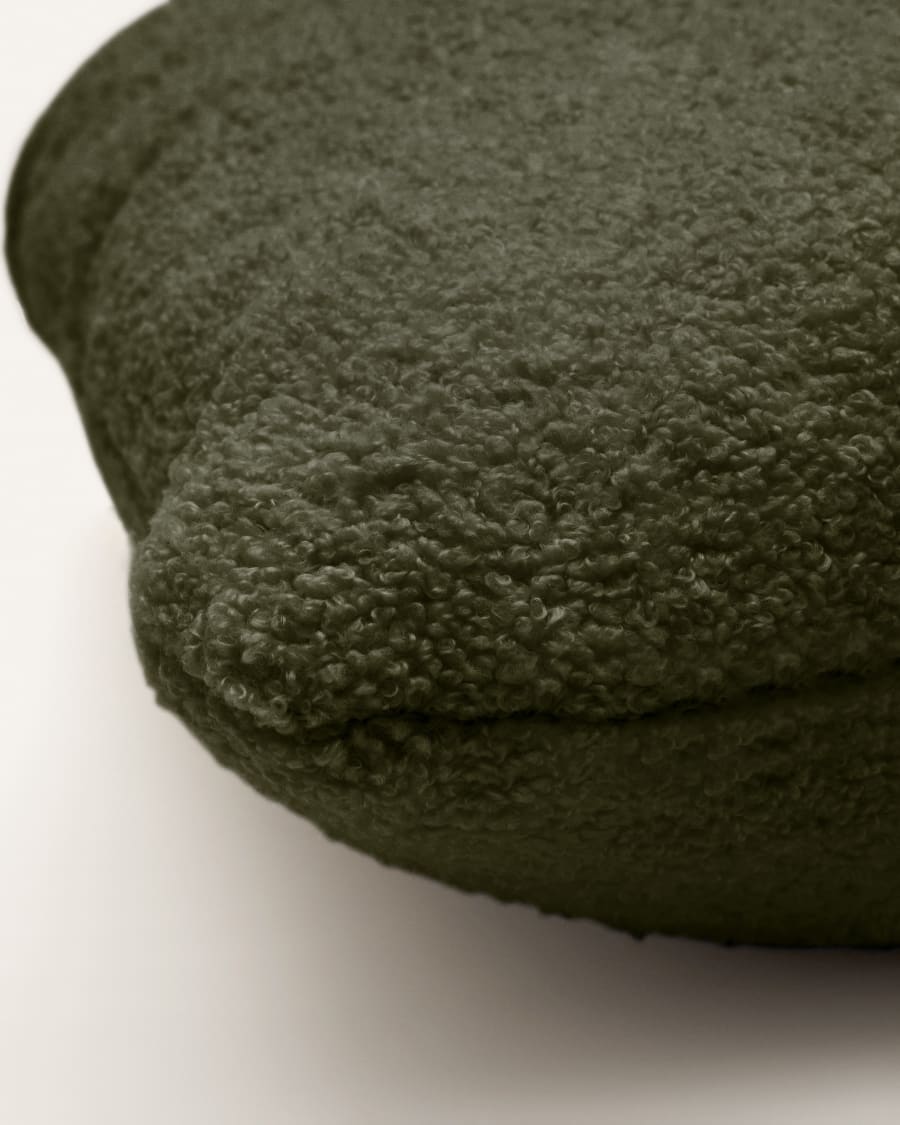 Martina green bouclé cushion 47 x 36 cm