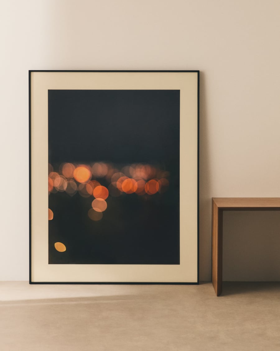 Quadro Zavira fotografia di luci di Barcellona 50 x 70 cm