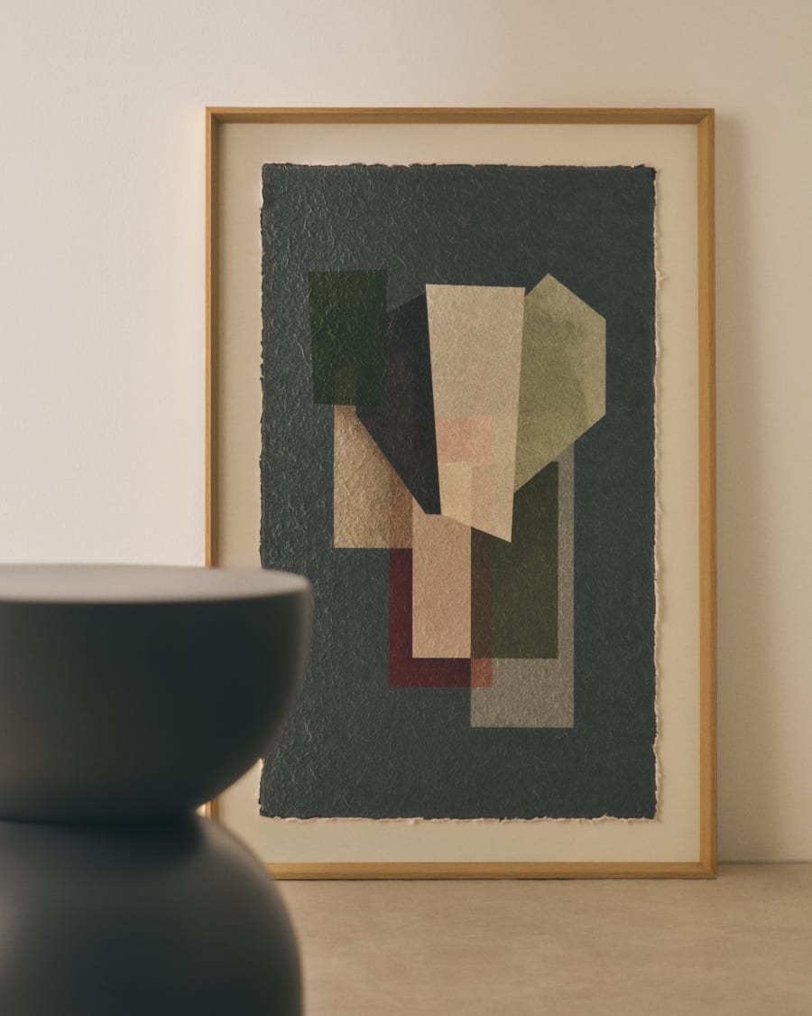 Veluni multicoloured recycled paper picture 60 x 90cm