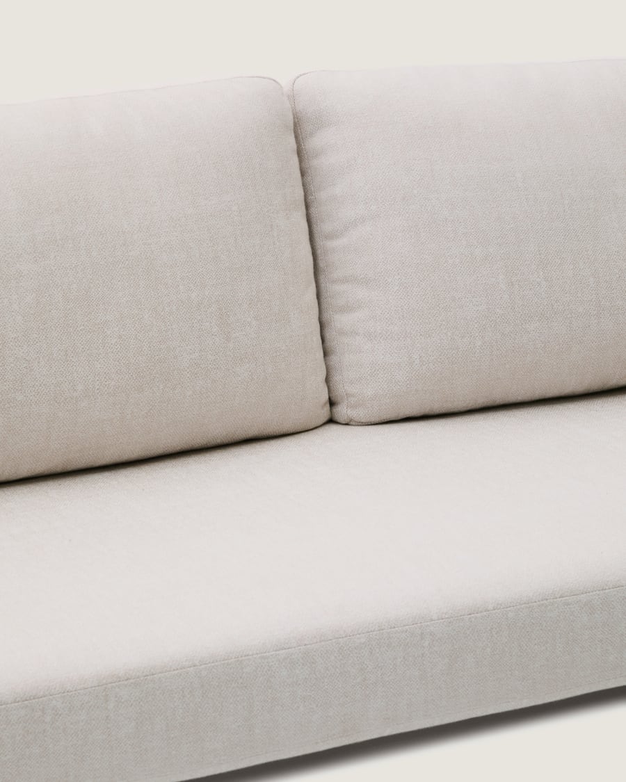 Sedalis outdoor 3-seater sofa in aluminium and taupe rope cord 210cm