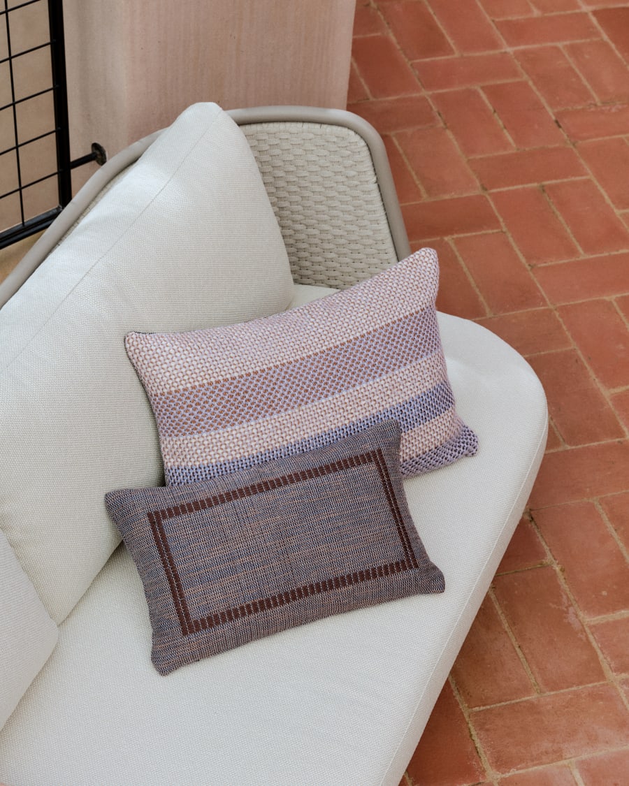 Sedalis outdoor 3-seater sofa in aluminium and taupe rope cord 210cm