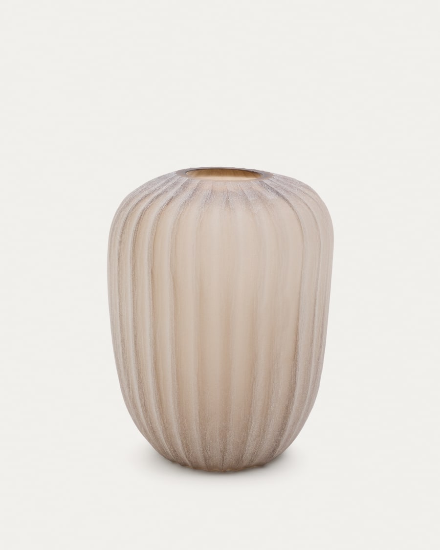 Lumia beige glass vase 38cm