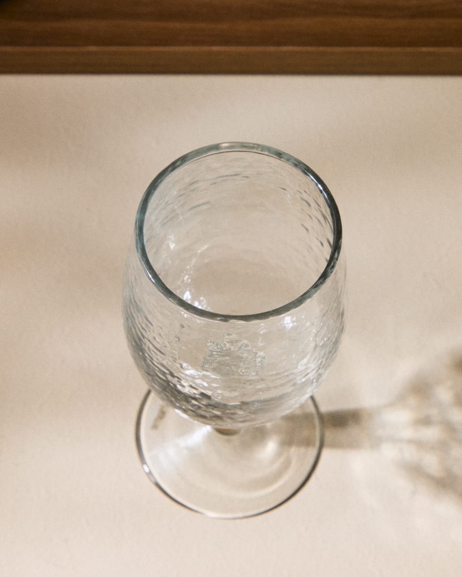 Calice da vino Sileia in vetro trasparente riciclato