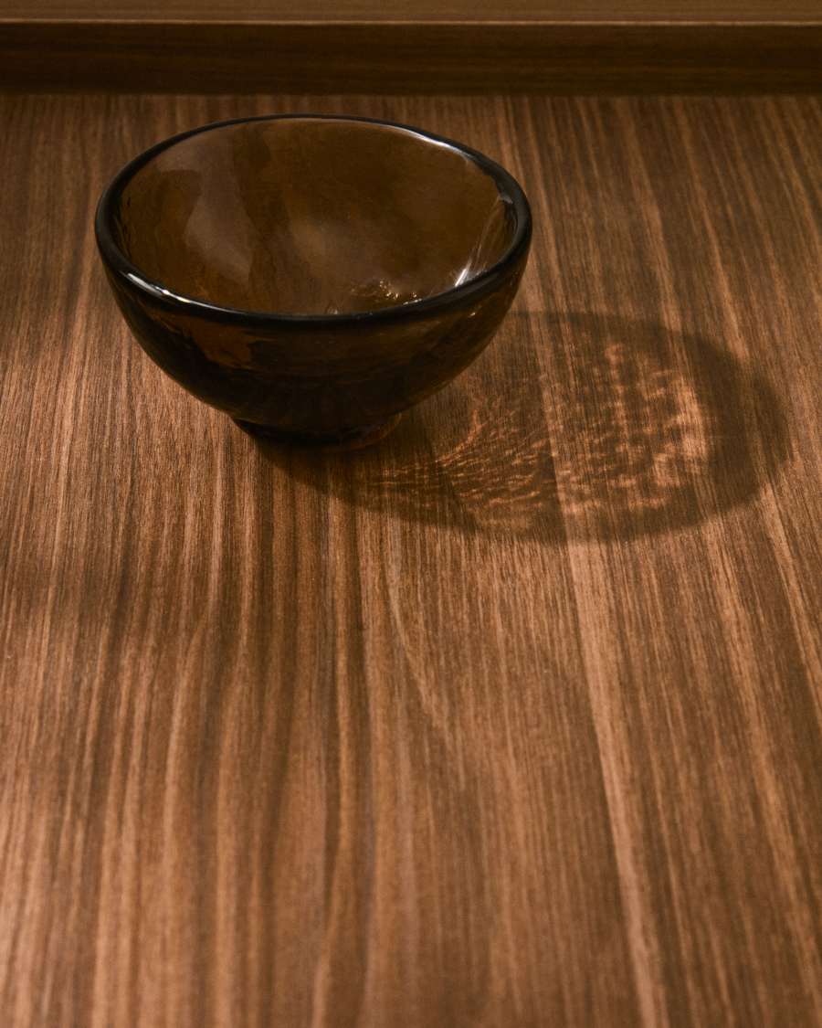 Sileia kleine bruine kom van gerecycled glas