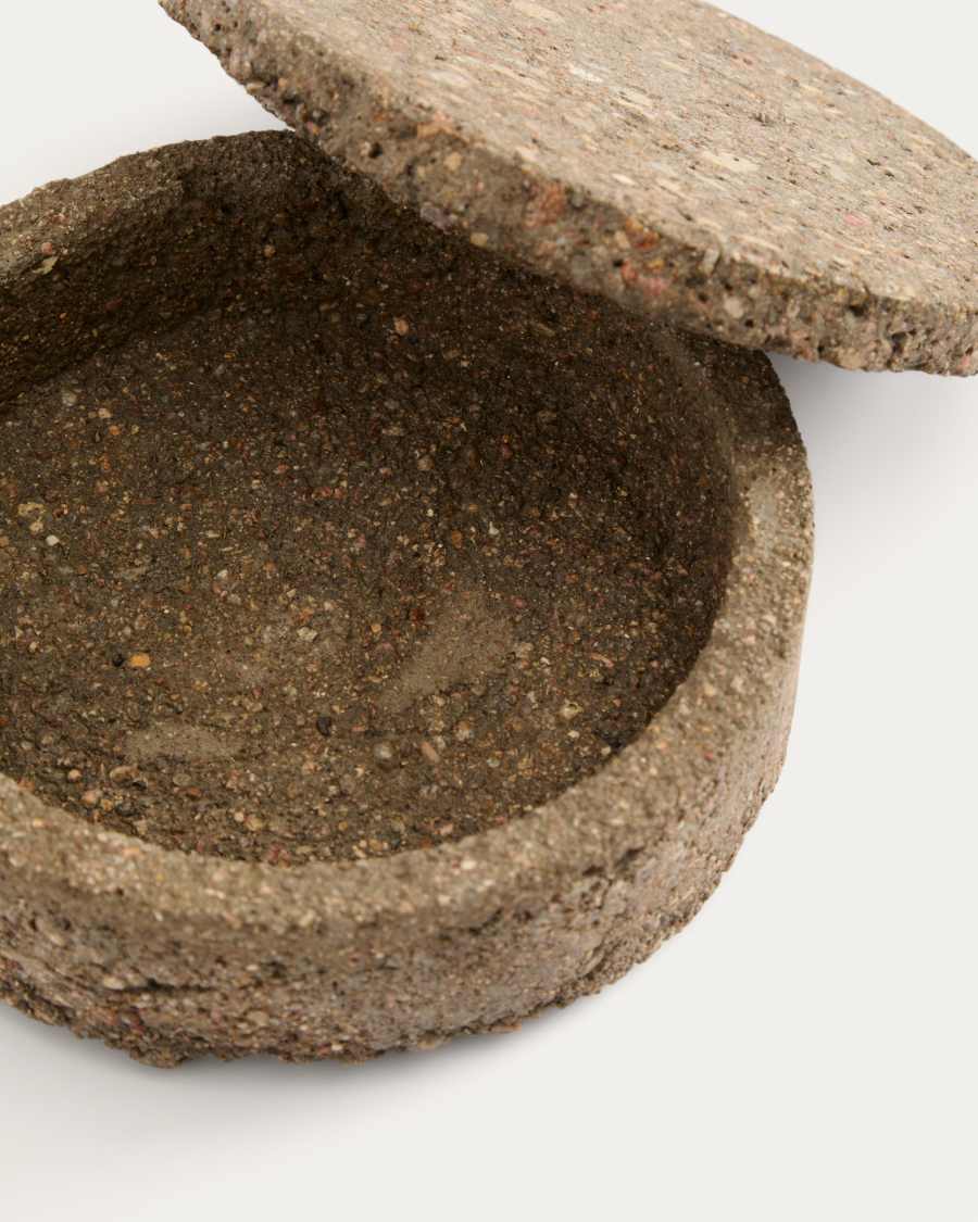 Mirani decoratieve doos van steen Ø 15 cm