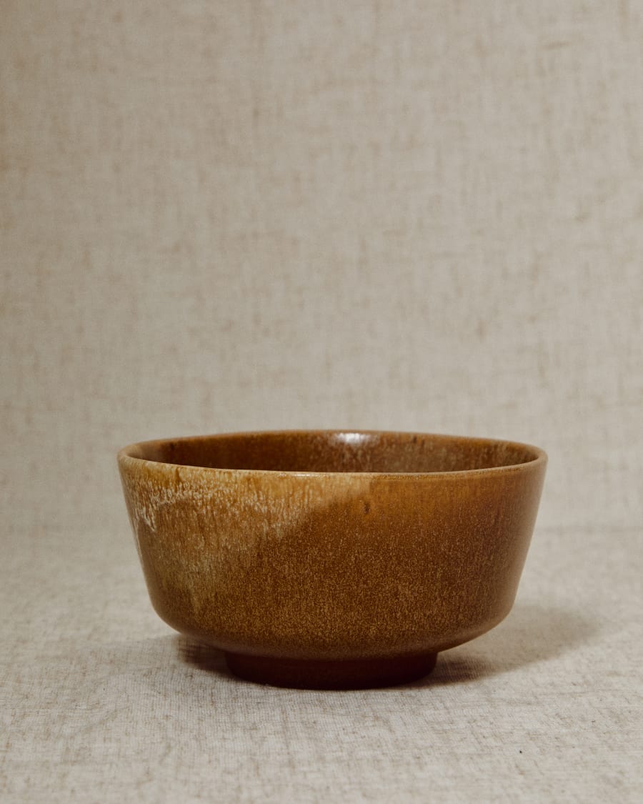 Brown ceramic Nagoli bowl