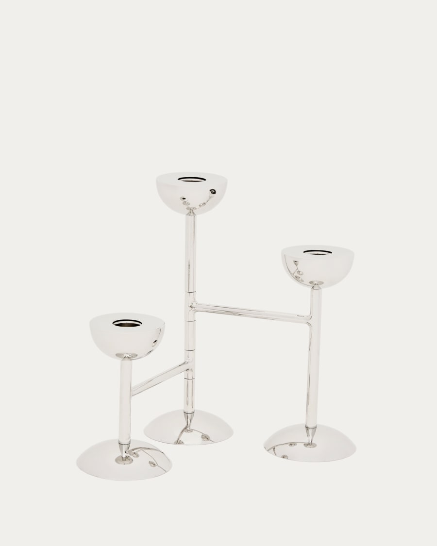 Chandelier Nirela triple en acier inoxydable 22 cm