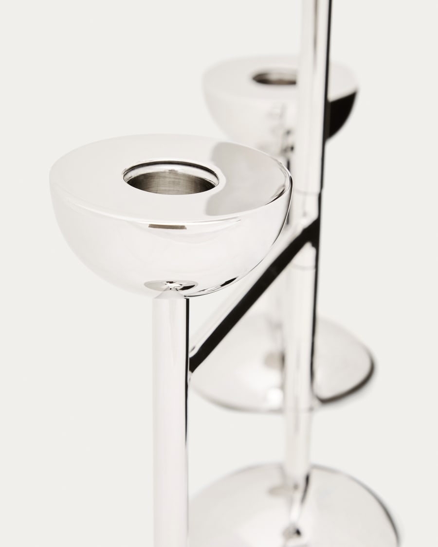 Chandelier Nirela triple en acier inoxydable 22 cm