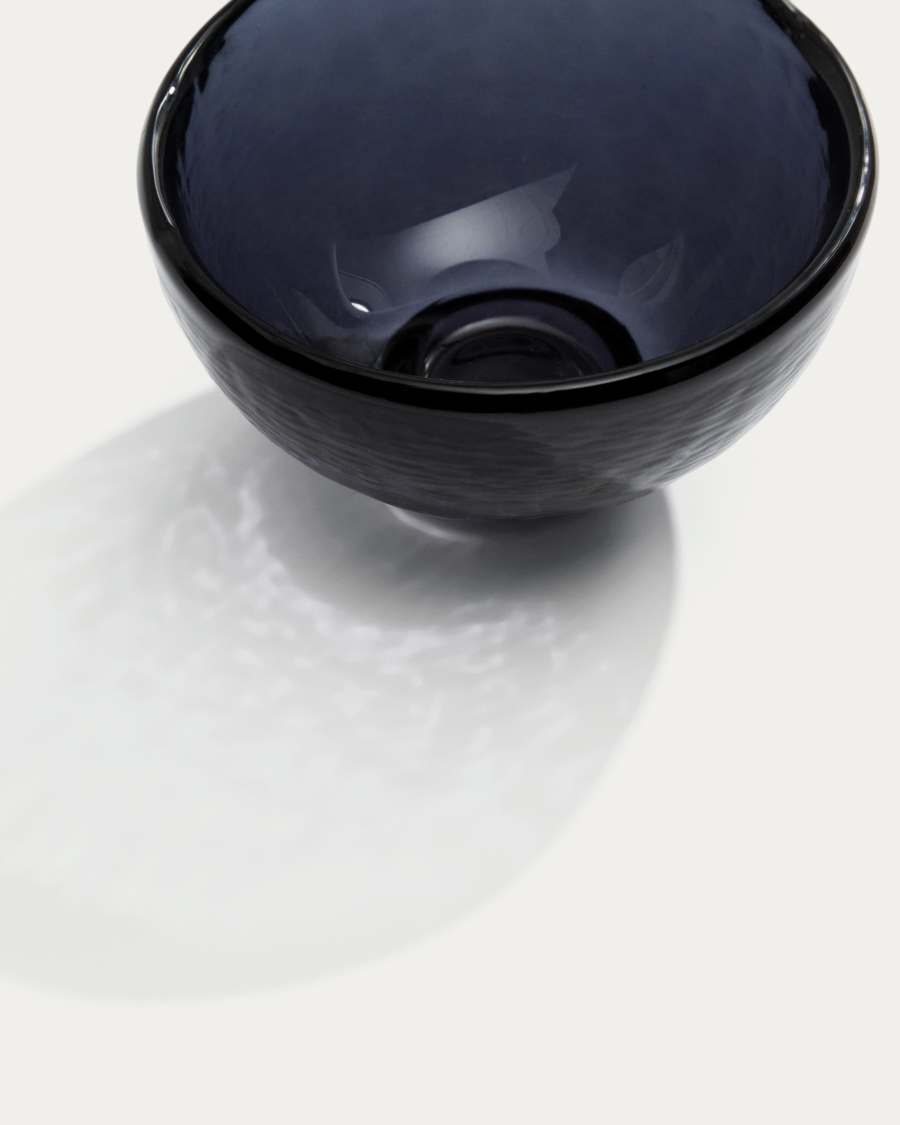 Sileia kleine blauwe kom van gerecycled glas