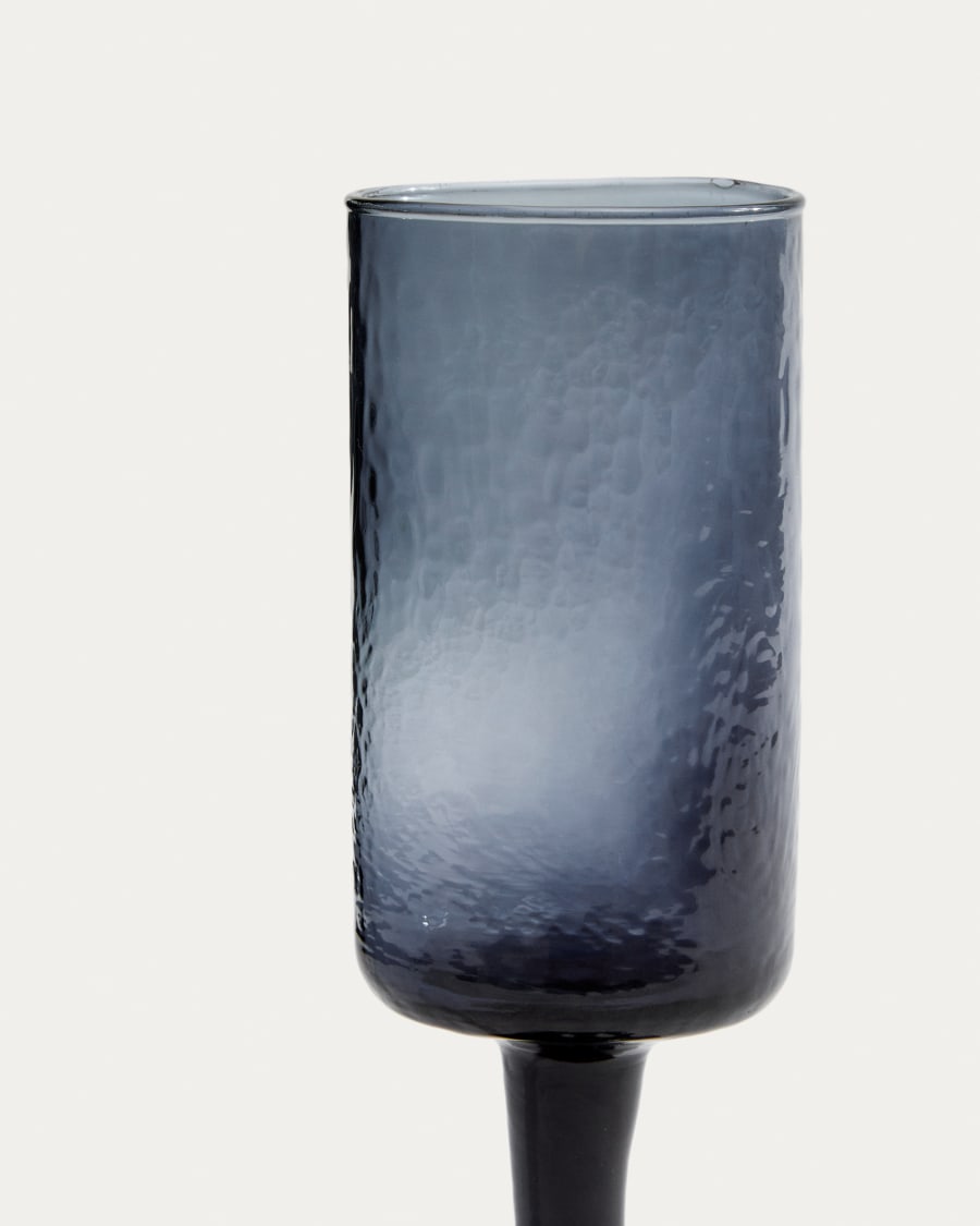 Obila wine glass made of blue recycled glass