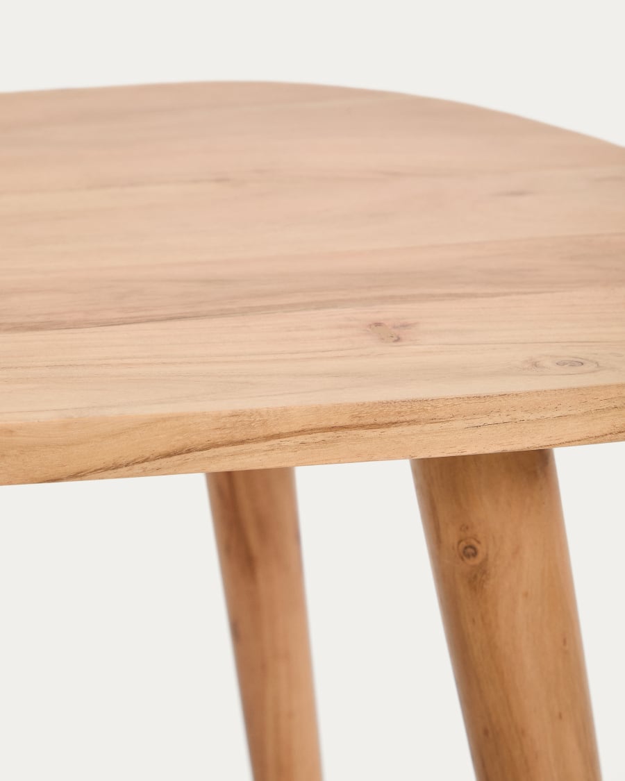 Couchtisch Duvani aus massivem Akazienholz mit gebleichtem Finish Ø 110 x 60 cm