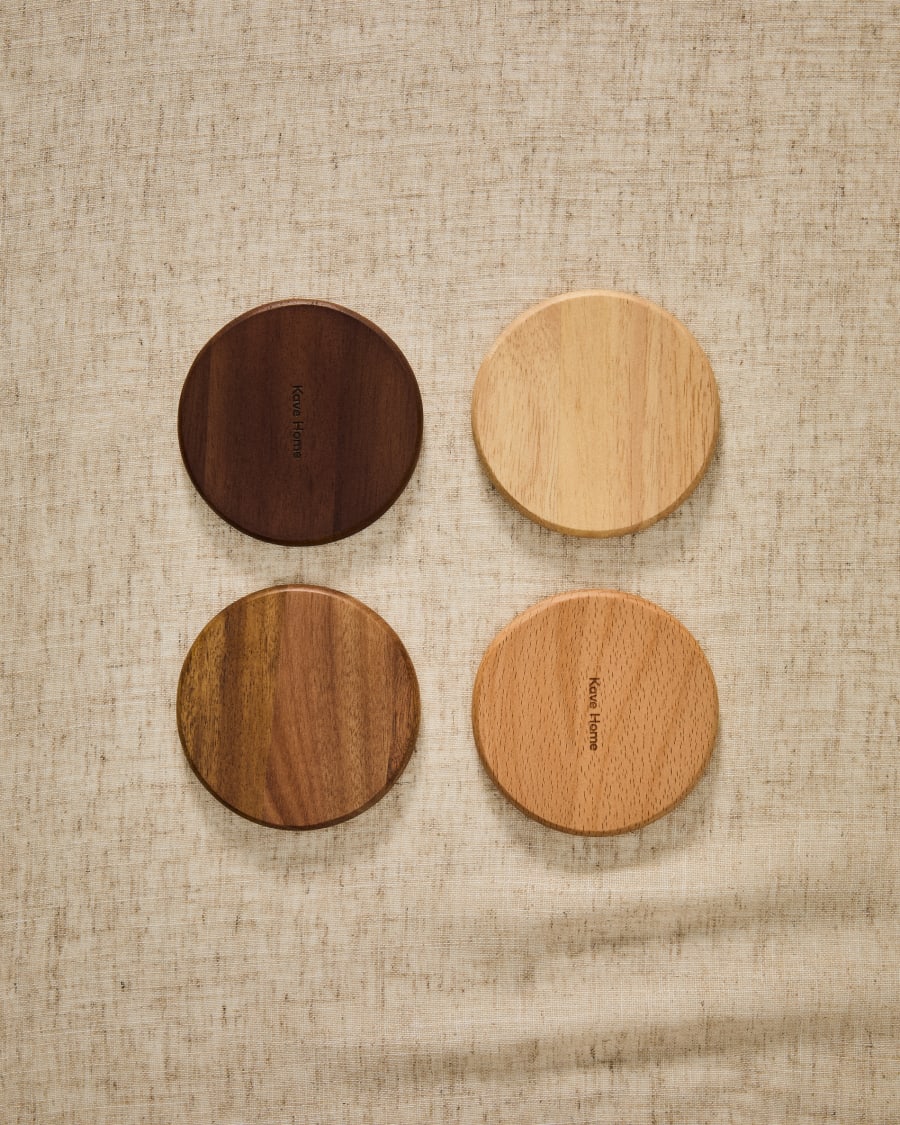 Set Novera mit 4 Untersetzern aus Akazienholz, FSC 100 %