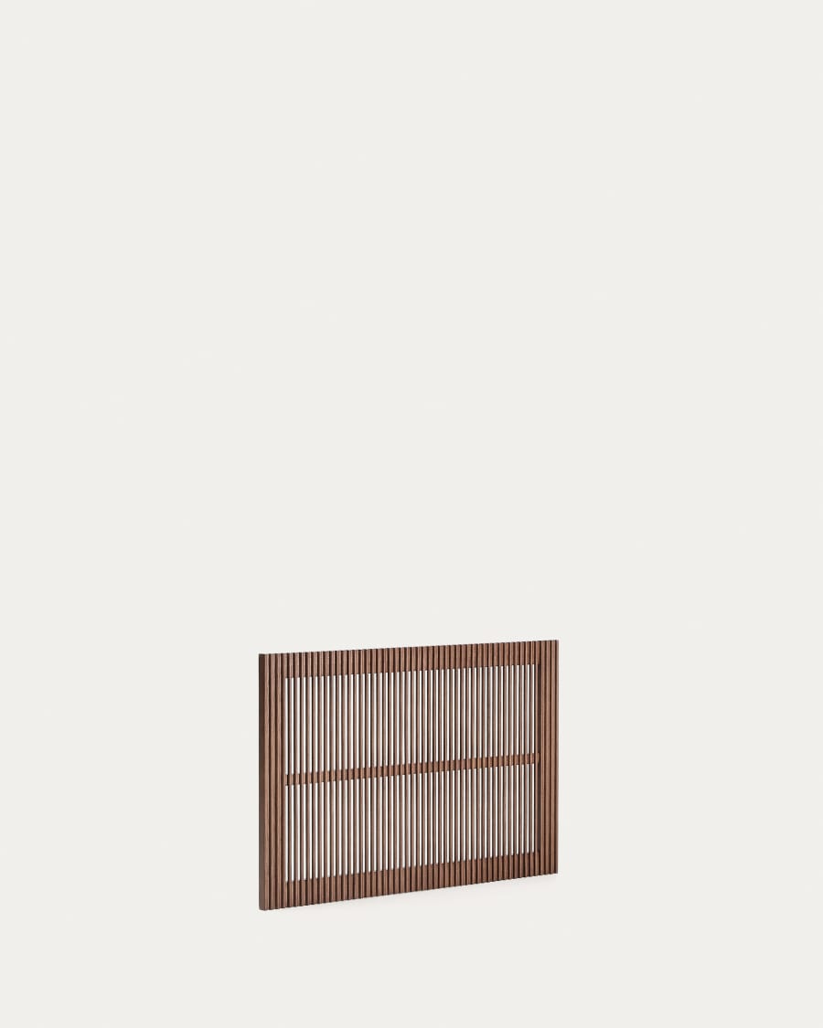 Bettkopfteil Beyla aus massivem Eschenholz mit nussbaumfarbenem Finish für 90-cm-Betten FSC 100%