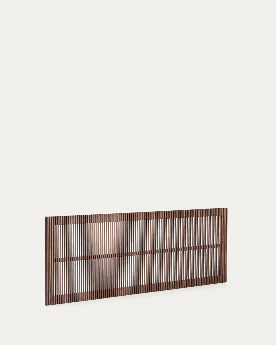 Bettkopfteil Beyla aus massivem Eschenholz mit nussbaumfarbenem Finish für 180-cm-Betten FSC 100%