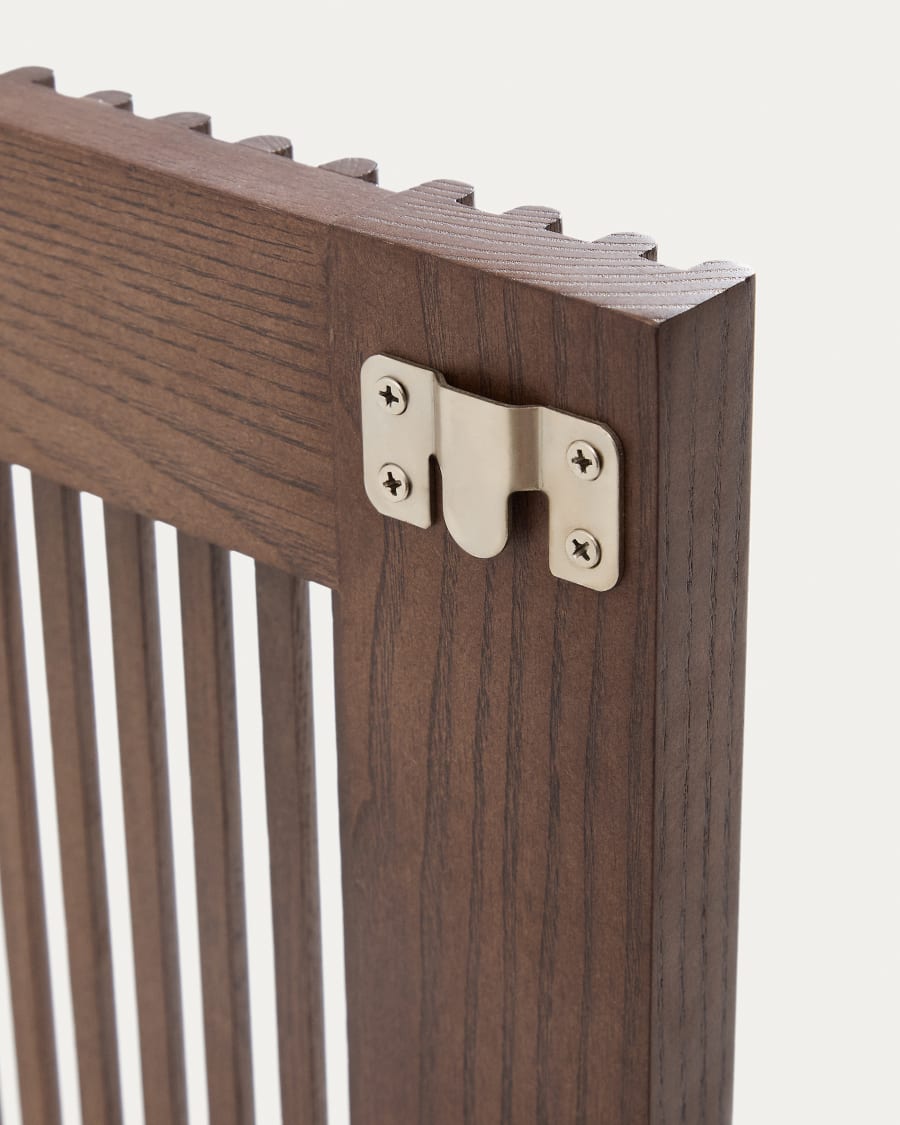 Bettkopfteil Beyla aus massivem Eschenholz mit nussbaumfarbenem Finish für 180-cm-Betten FSC 100%