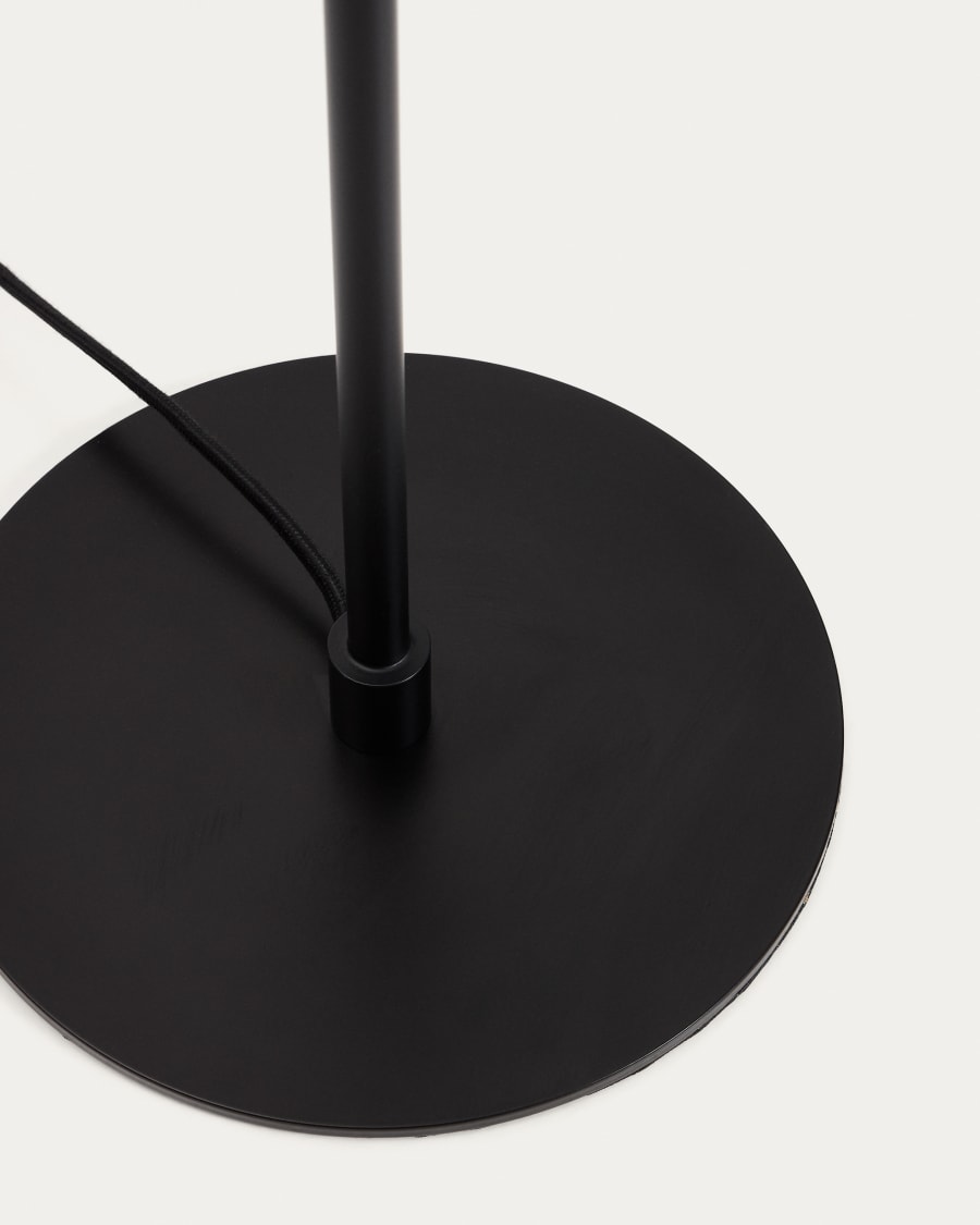 Stehlampe Nuvira aus schwarzem satiniertem Metall