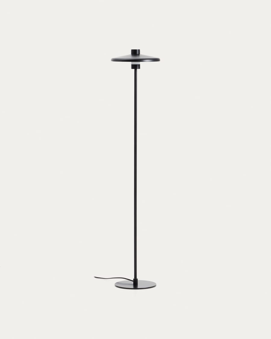 Stehlampe Nuvira aus schwarzem satiniertem Metall