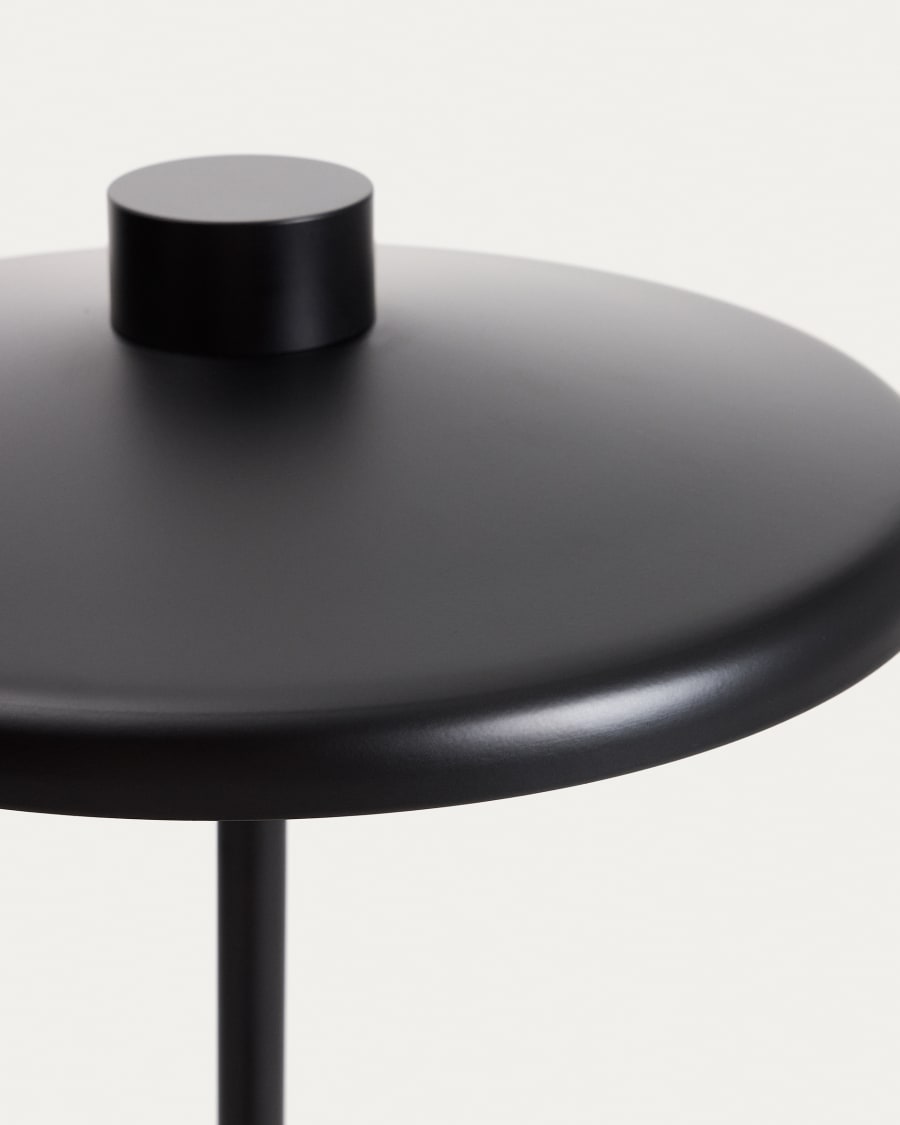Stehlampe Nuvira aus schwarzem satiniertem Metall