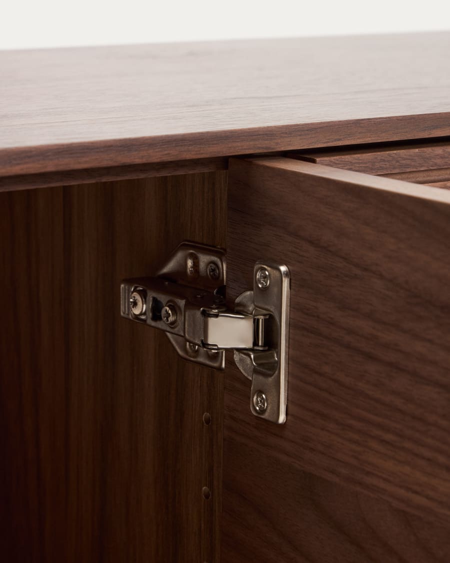 Norlen 4-door TV stand in walnut veneer FSC Mix Credit 200 x 46cm
