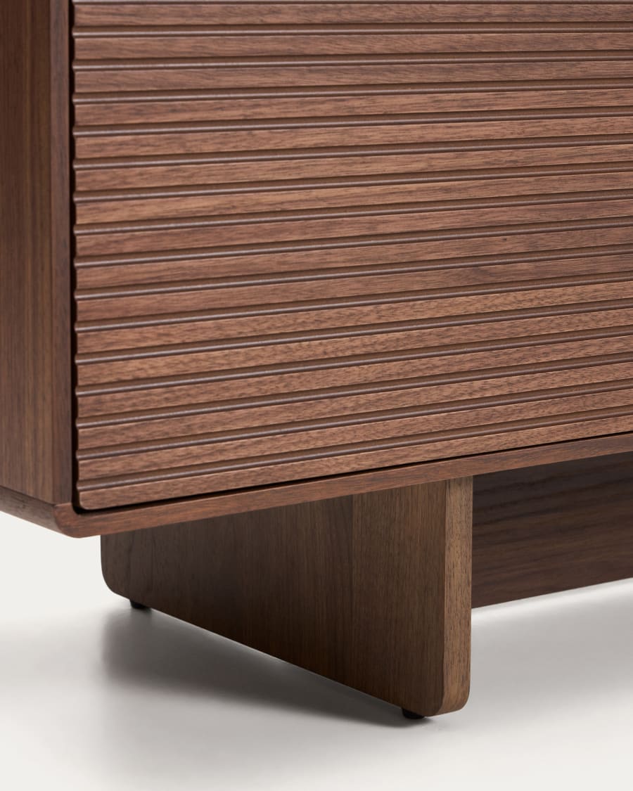 Norlen 4-door TV stand in walnut veneer FSC Mix Credit 200 x 46cm