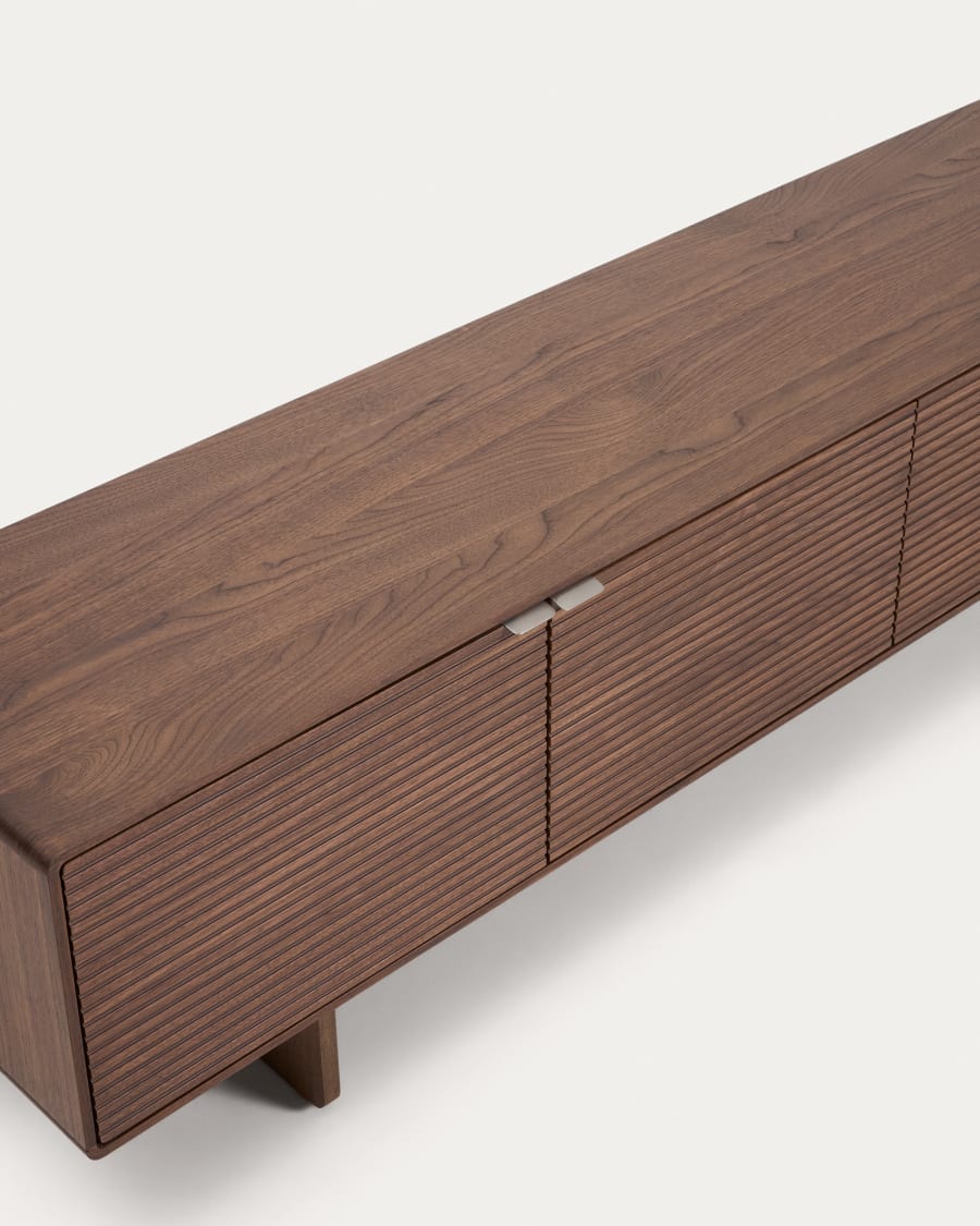 Norlen 4-door TV stand in walnut veneer FSC Mix Credit 200 x 46cm
