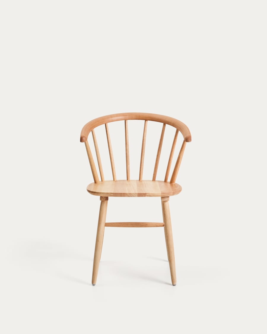 Trise MDF and solid rubber wood chair with natural lacquer