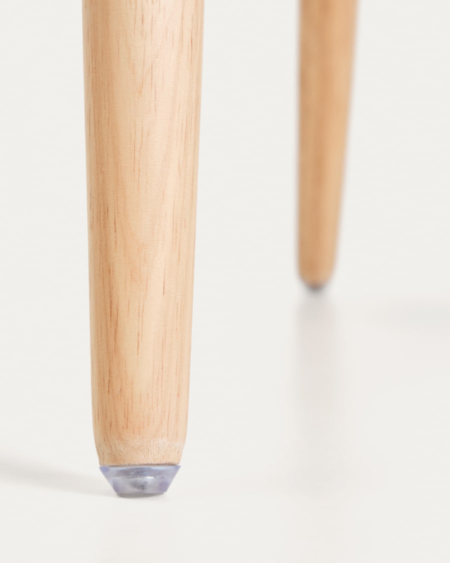 Trise MDF and solid rubber wood chair with natural lacquer