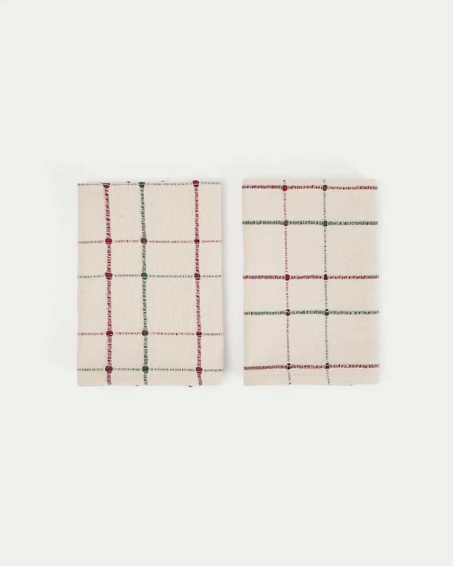 Set di 2 tovaglioli Aldelie 100% cotone jacquard multicolore