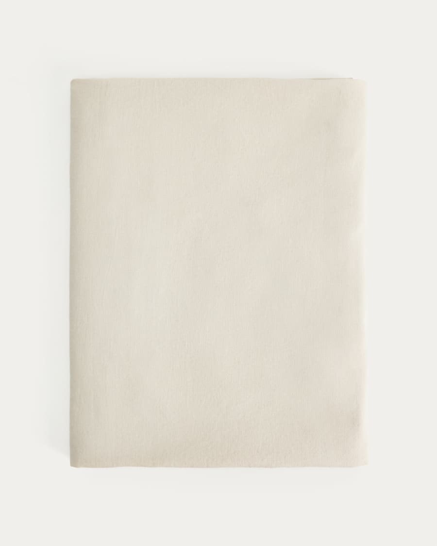 Nappe Aldine en coton et lin couleur gris pierre 170 x 250 cm