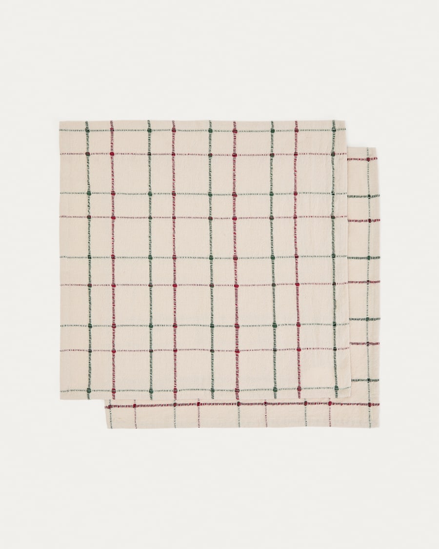 Set di 2 tovaglioli Aldelie 100% cotone jacquard multicolore