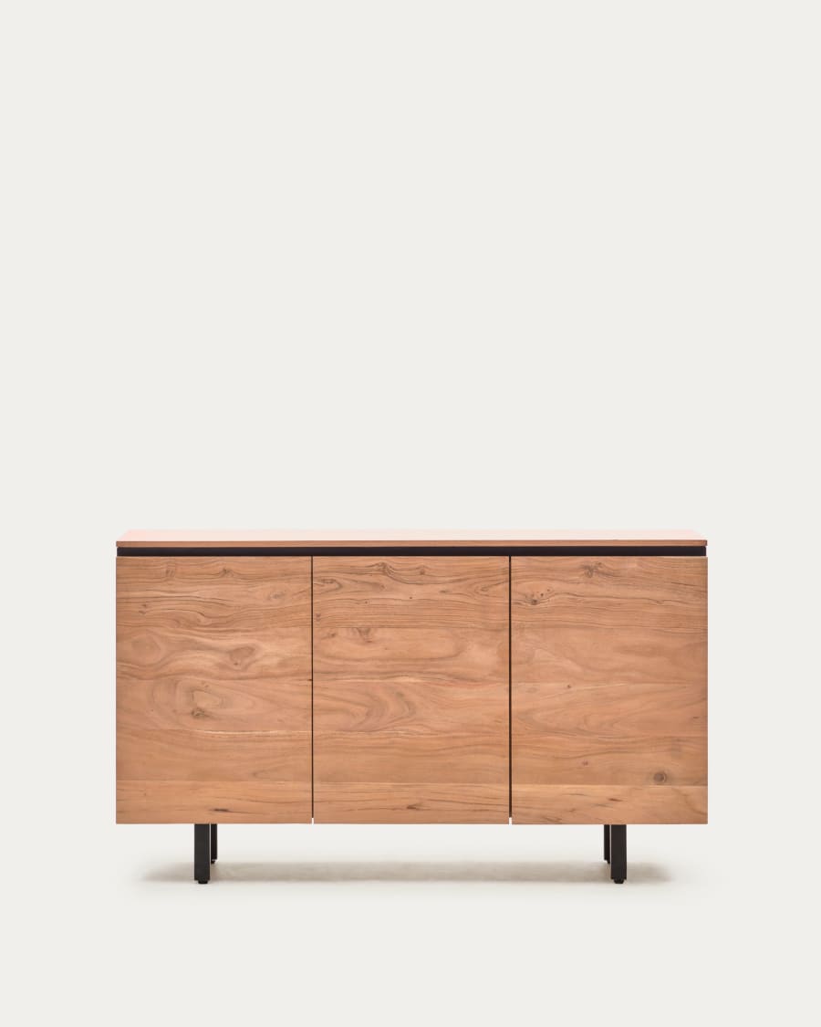 Uxue solid acacia wood sideboard in a natural finish, 150 x 88 cm