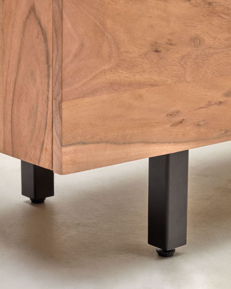 Uxue solid acacia wood sideboard in a natural finish, 150 x 88 cm