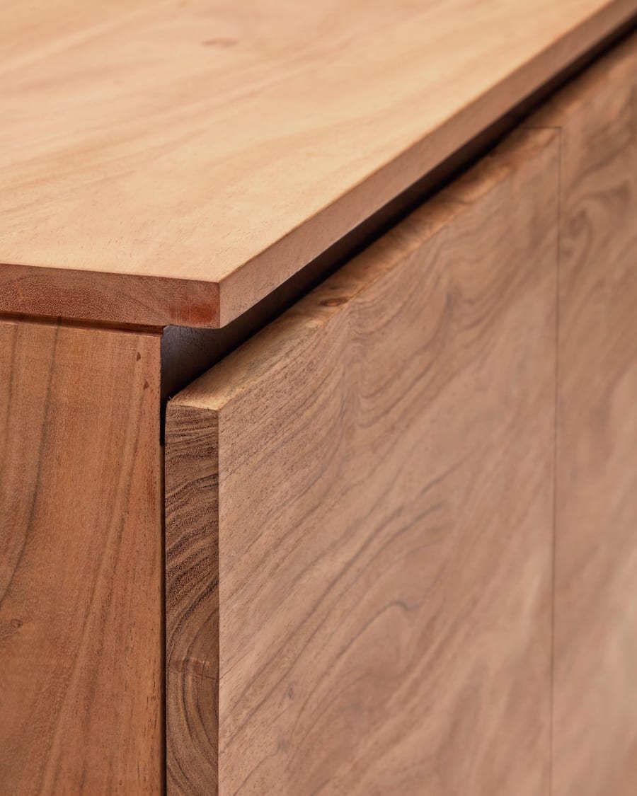 Uxue solid acacia wood sideboard in a natural finish, 150 x 88 cm