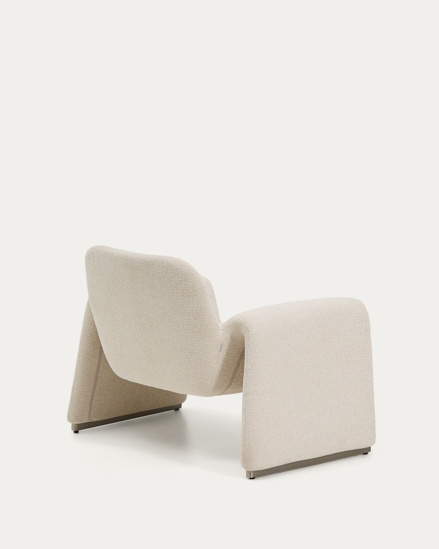Poltrona Melvia in ciniglia beige
