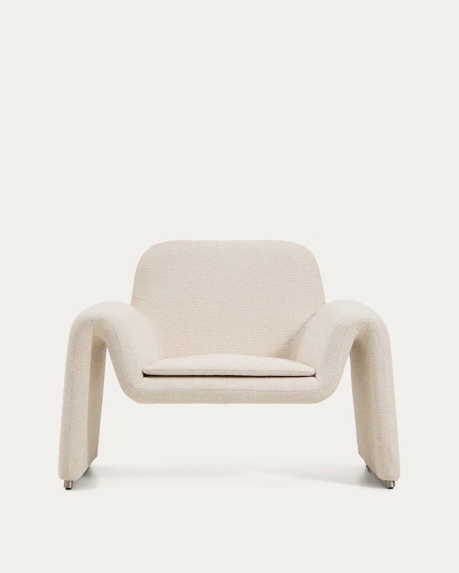 Poltrona Melvia in ciniglia beige