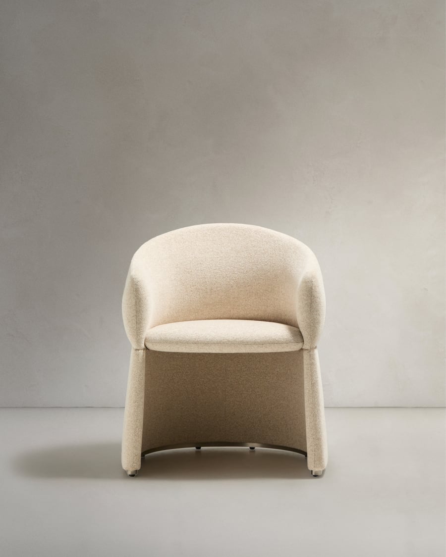 Bosca beige chenille chair