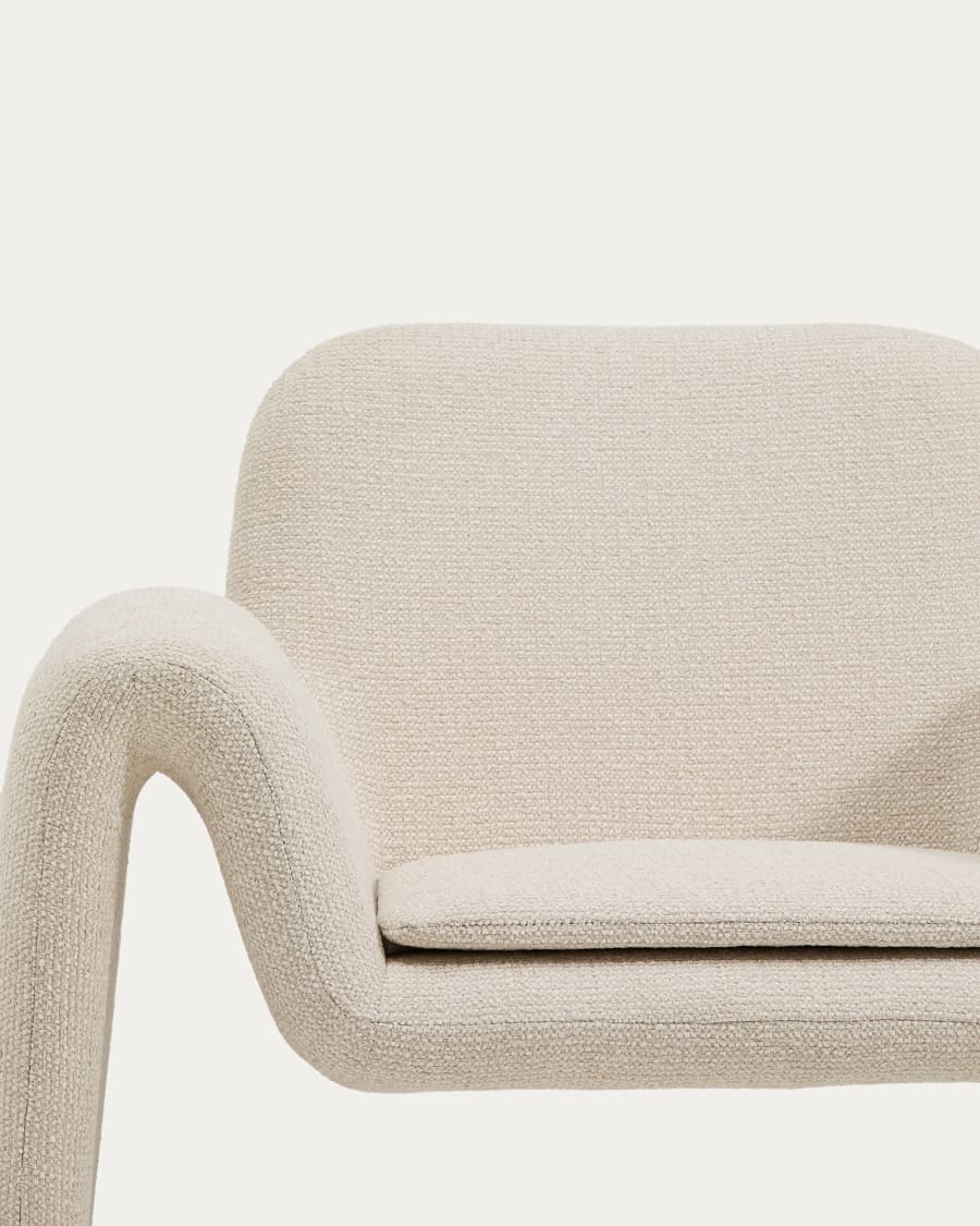 Poltrona Melvia in ciniglia beige
