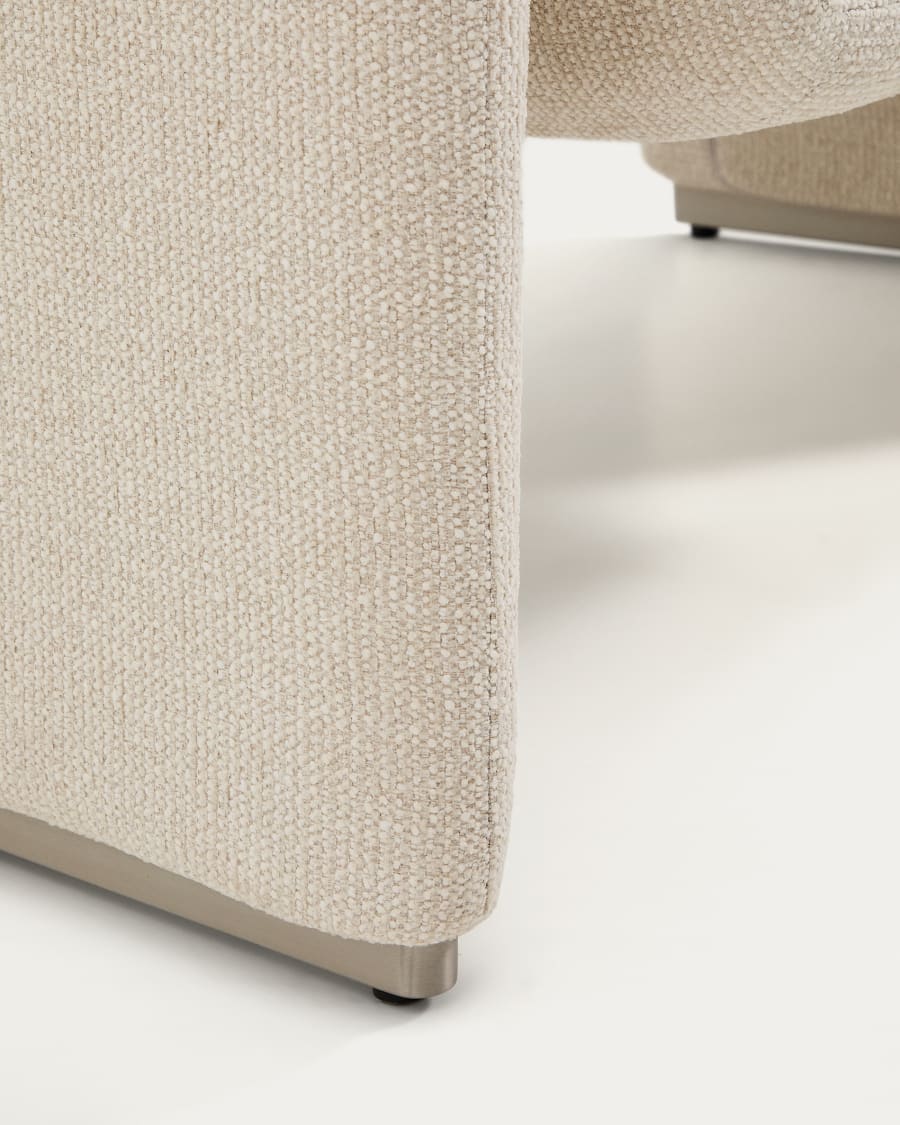 Poltrona Melvia in ciniglia beige