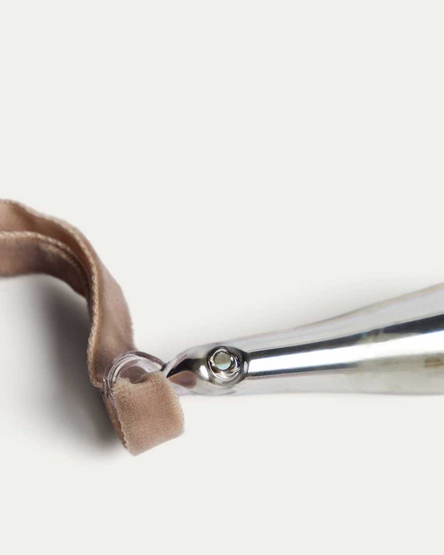 Isven set of 2 silver recycled glass hanging ornaments 10 cm