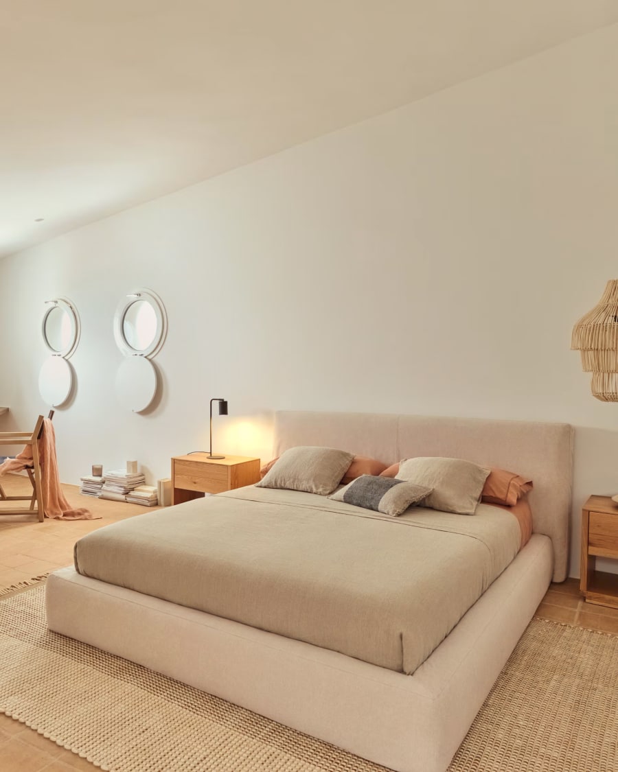 Abziehbares Bett Blok beige für eine 160 x 200 cm große Matratze FSC Mix Credit