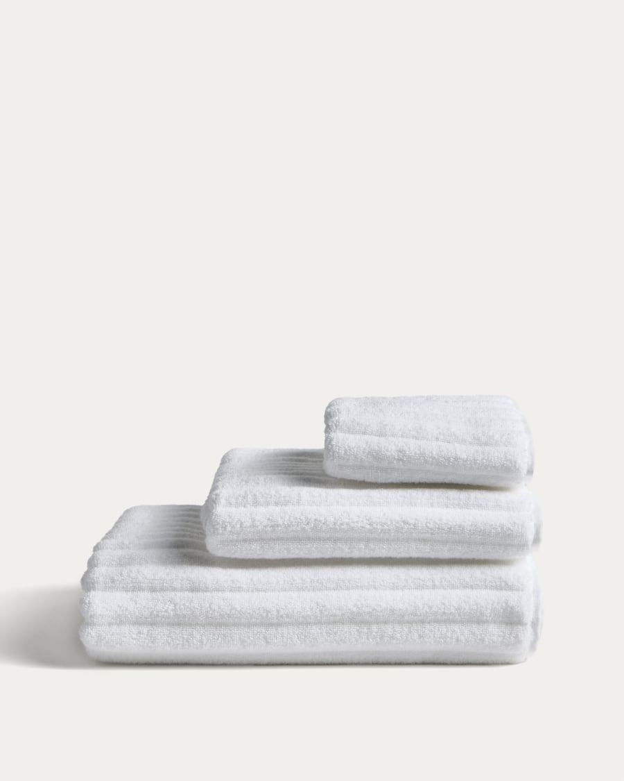 Navira 100% cotton white face towel 30 x 50cm