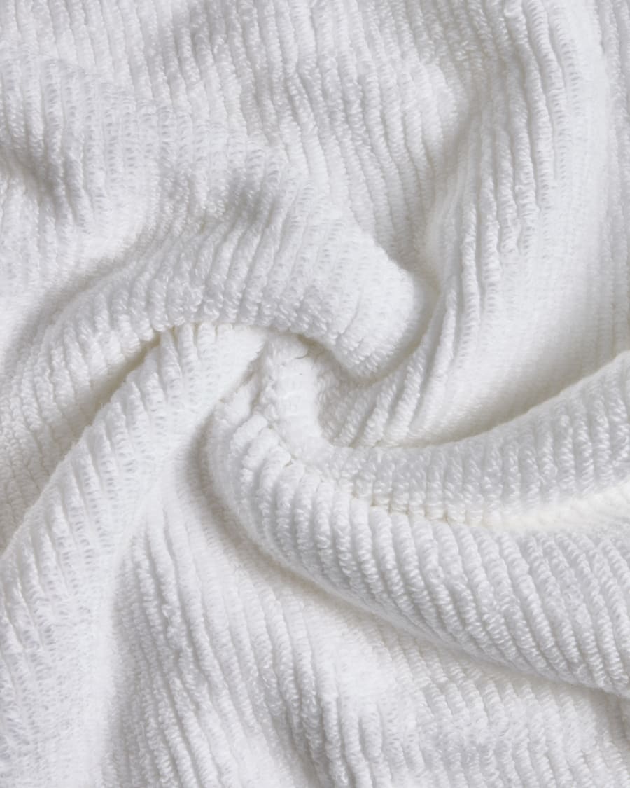 Olvira 100% cotton white jacquard hand towel 30 x 50cm