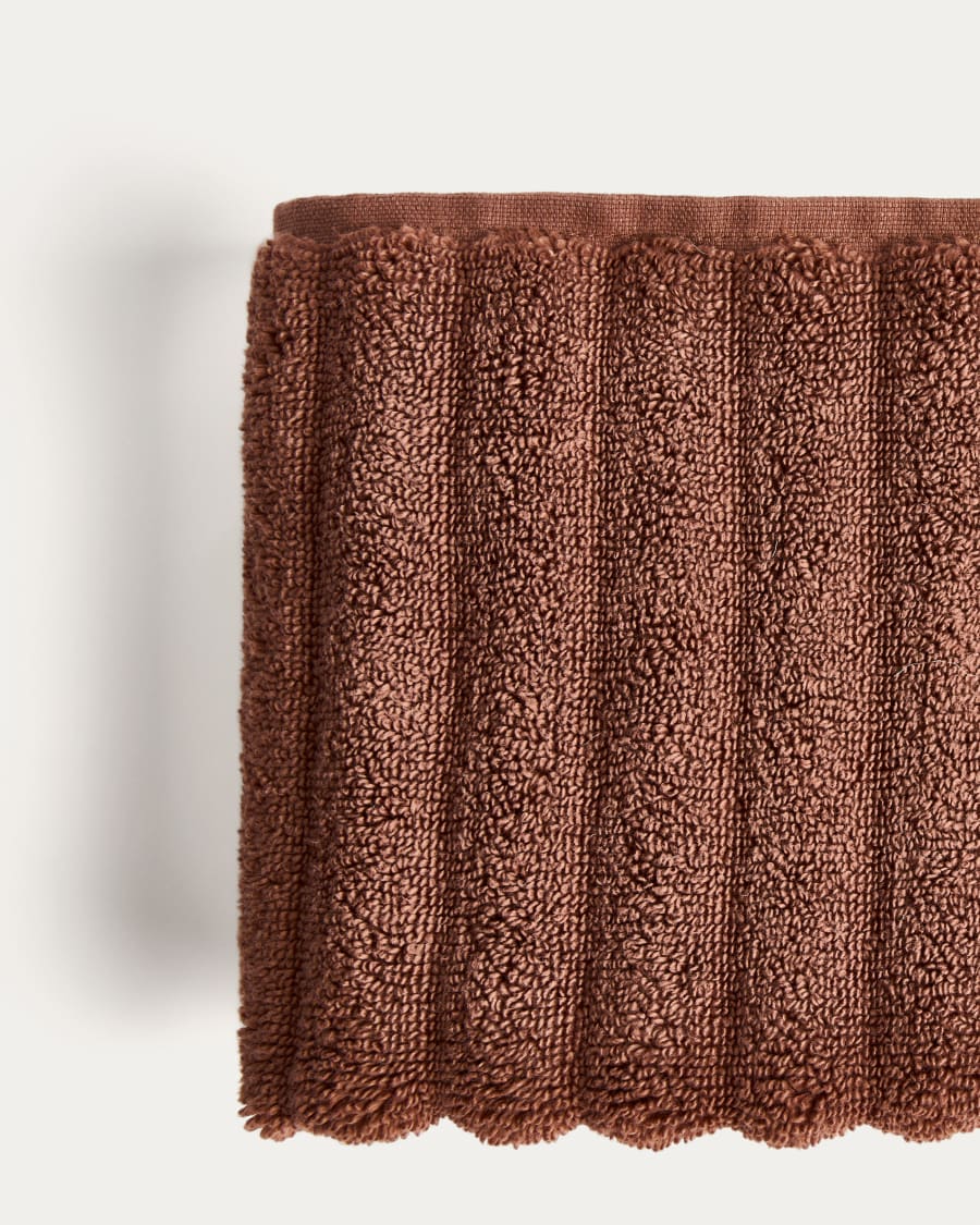Navira 100% cotton dark brown face towel 30 x 50cm