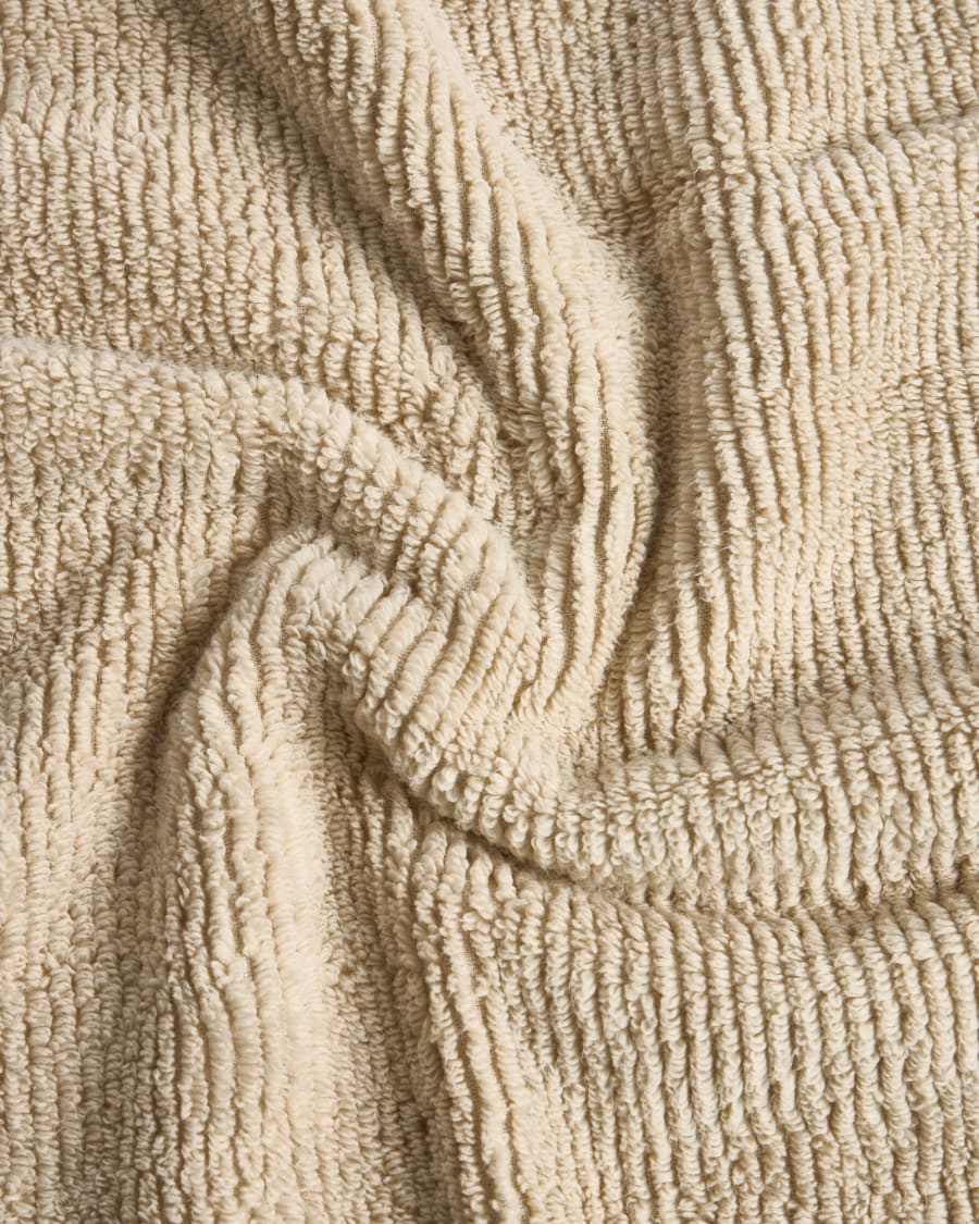 Toilettenhandtuch Olvira aus 100 % Baumwolle mit Jacquard-Muster, beige, 30 x 50 cm