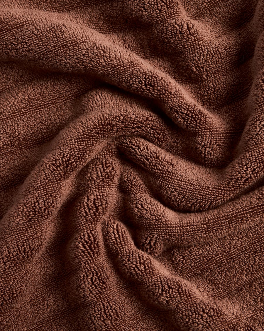 Badetuch Navira aus 100 % Baumwolle, dunkelbraun, 70 X 140 cm