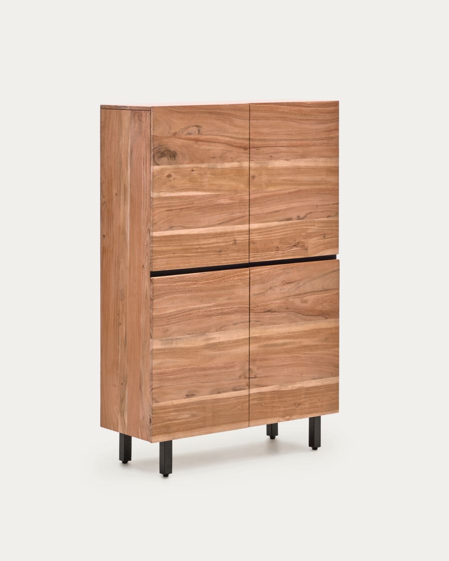 Kredens Uxue z litego drewna akacjowego z naturalnym wykończeniem 100 x 155 cm