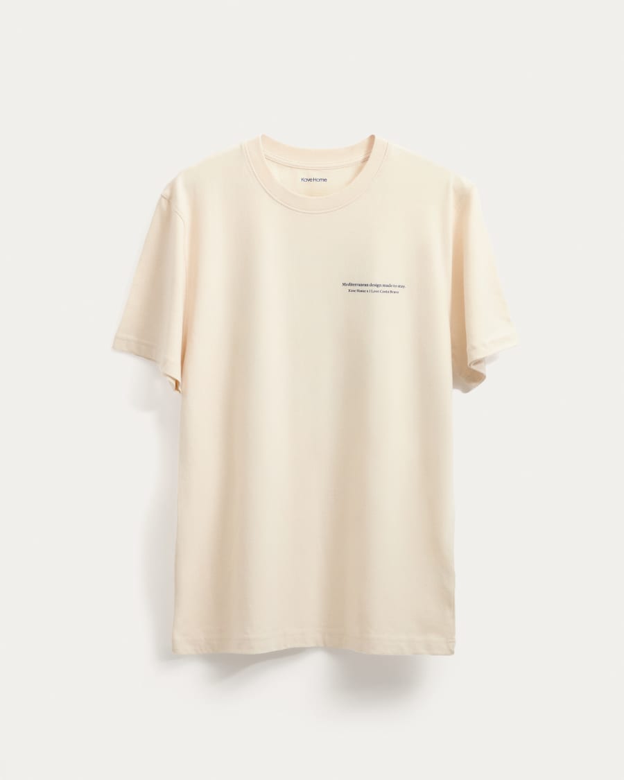 Unisex-T-Shirt I Love Costa Brava x Kave Home aus 100 % Baumwolle, Farbe Natur, Größe S