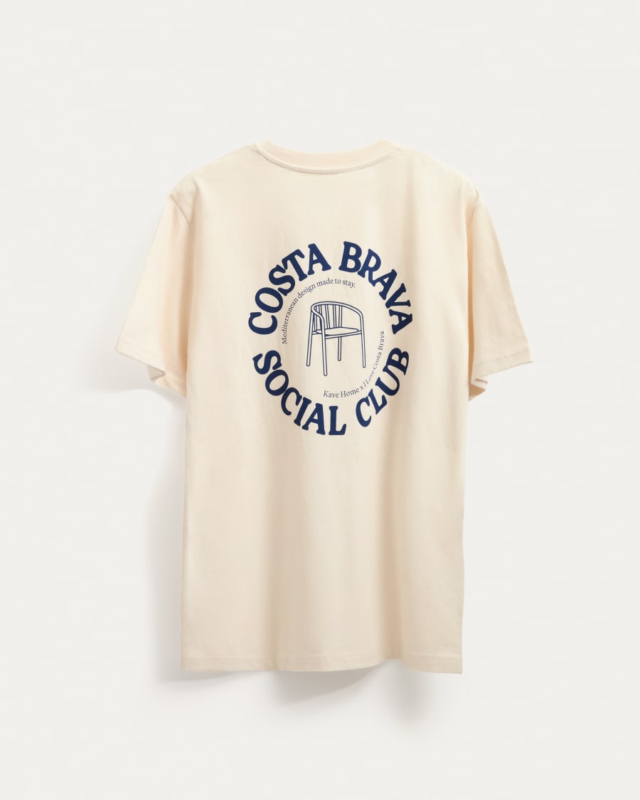 Unisex-T-Shirt I Love Costa Brava x Kave Home aus 100 % Baumwolle, Farbe Natur, Größe S