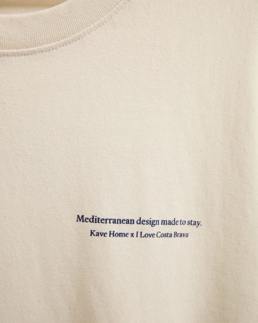 Unisex-T-Shirt I Love Costa Brava x Kave Home aus 100 % Baumwolle, Farbe Natur, Größe L