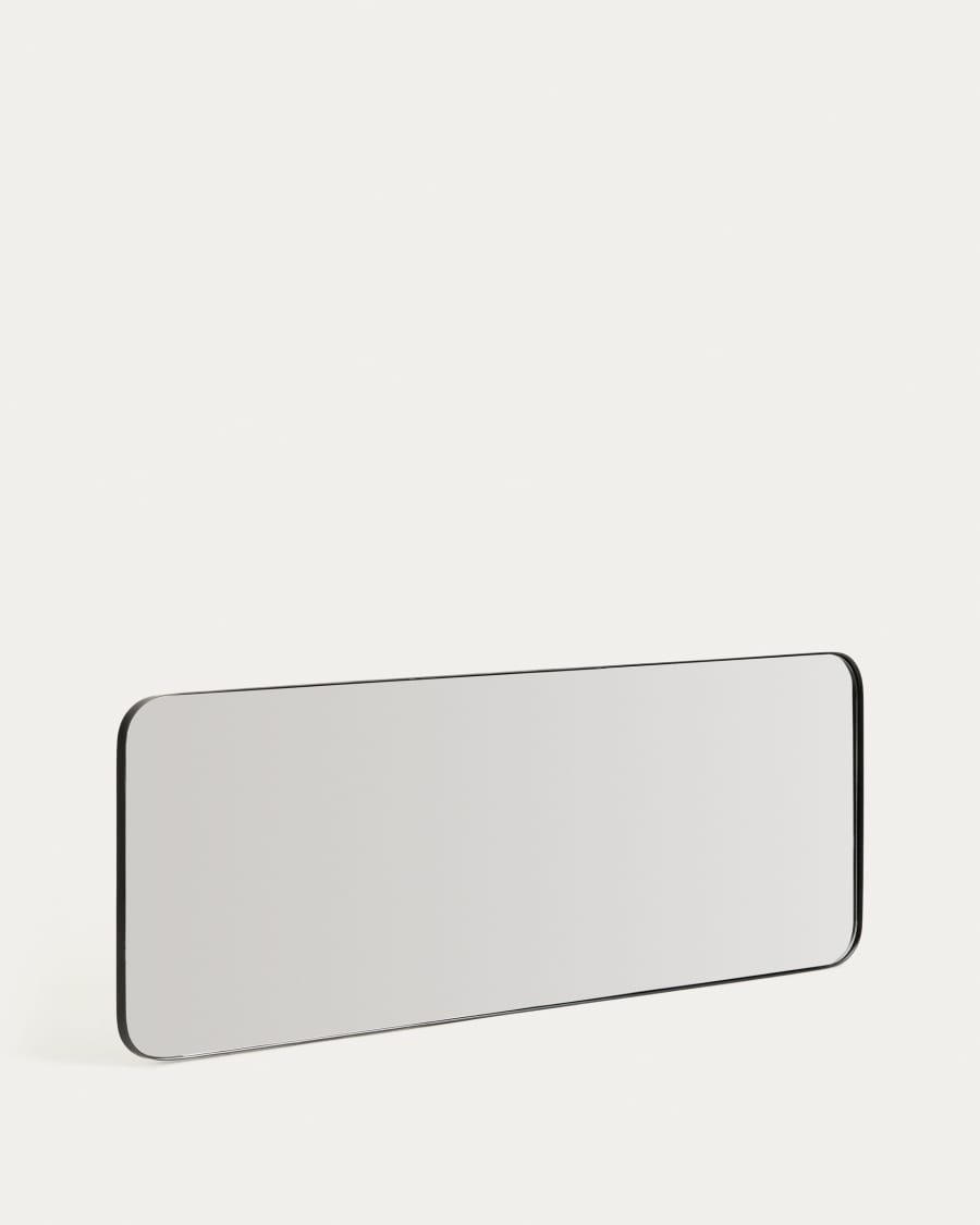 Specchio Marco in metallo nero 30 x 100 cm